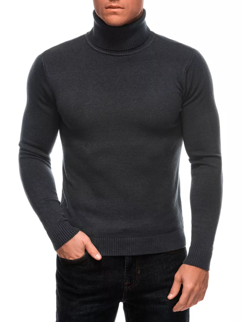 Men’s turtleneck sweater E248 – grafitowy