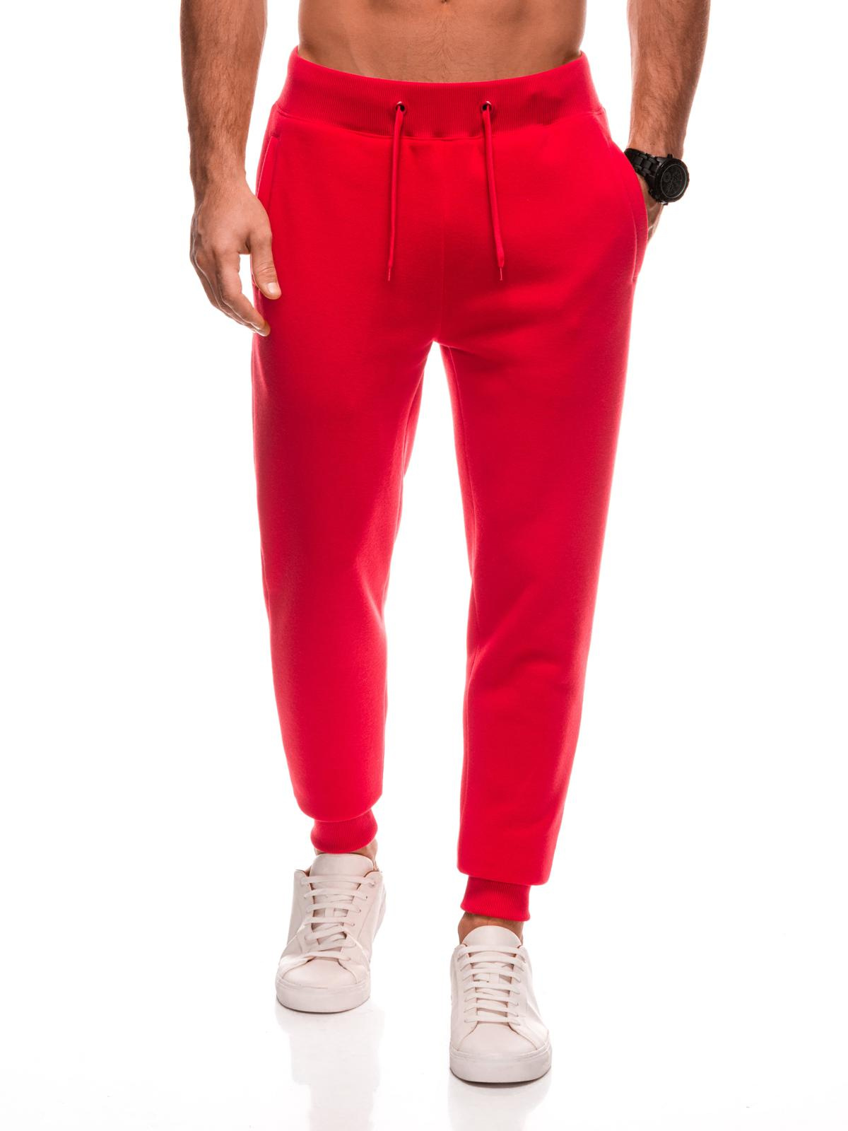 BASIC men’s uniform sweatpants joggers – red V4 EM-PABS-0108