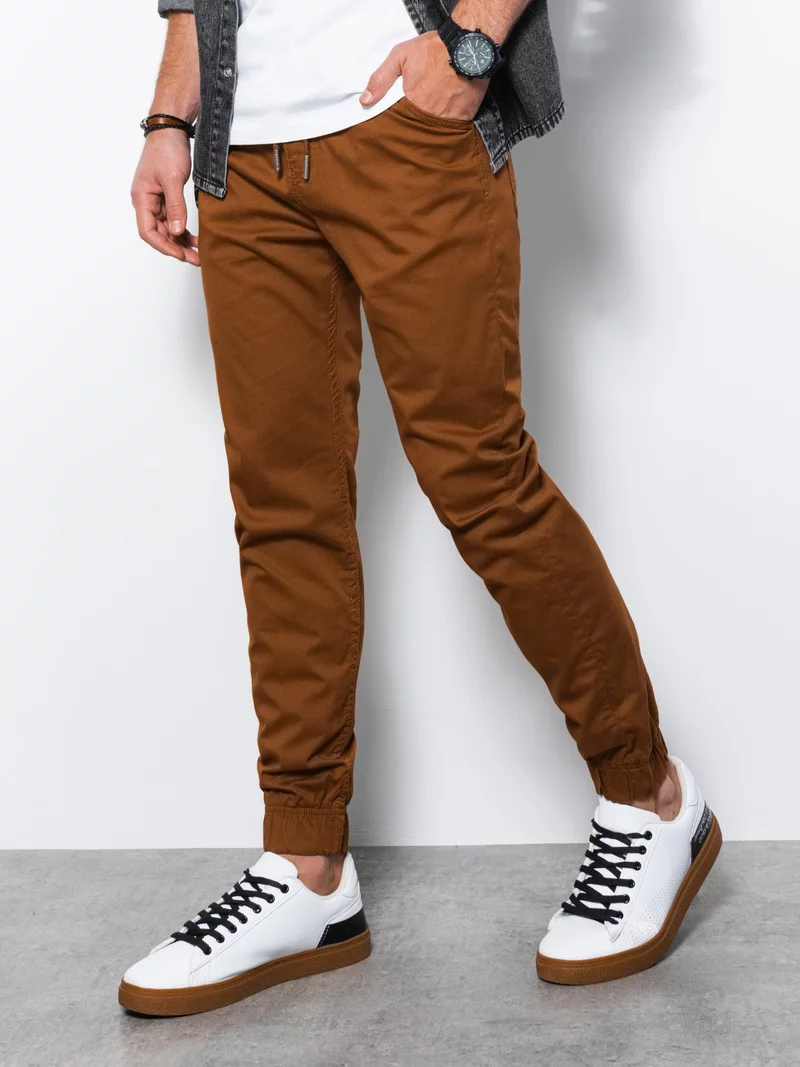 Men’s pants joggers – brown P908