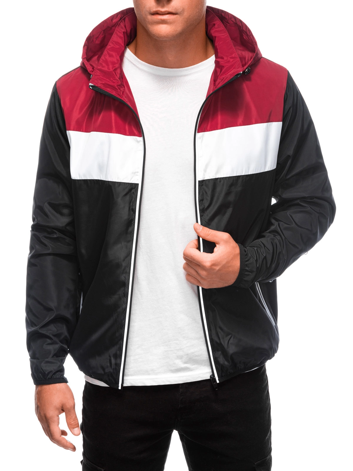 Men’s transitional jacket C628 – dark red