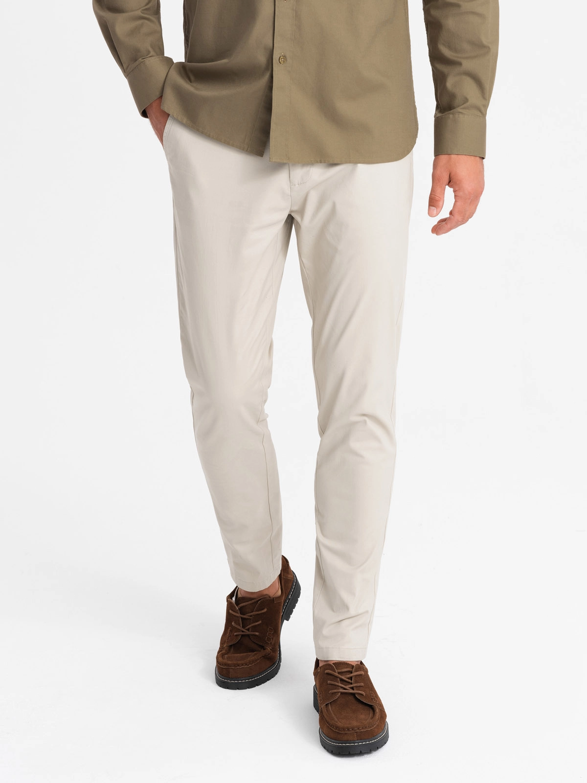 Men’s REGULAR FIT uniform chino pants – beige V2 OM-PACP-0183