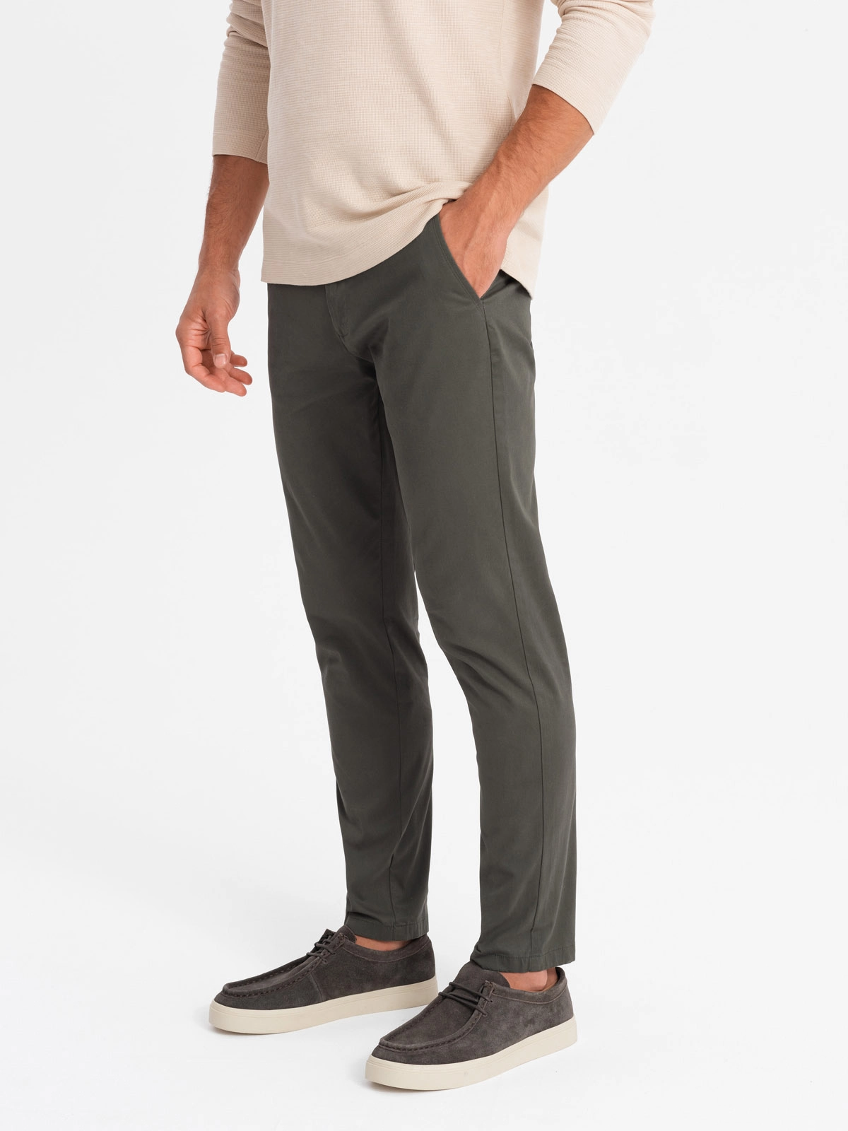 Men’s uniform REGULAR FIT chino pants – khaki V3 OM-PACP-0183