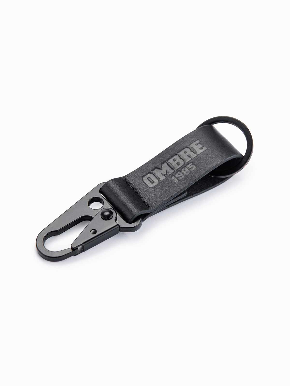 Men’s key ring with snap hook – black V1 OU-ACKC-0100