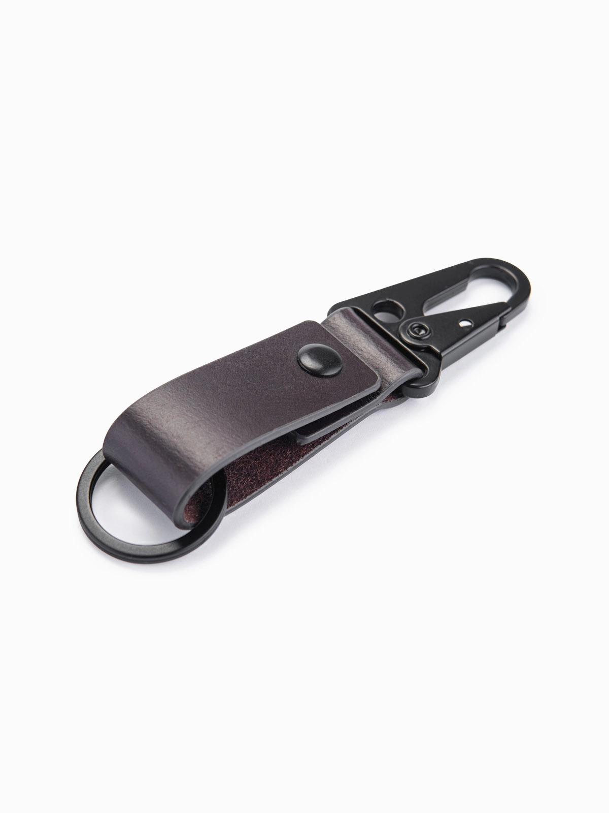 Men’s key ring with snap hook – black V1 OU-ACKC-0100