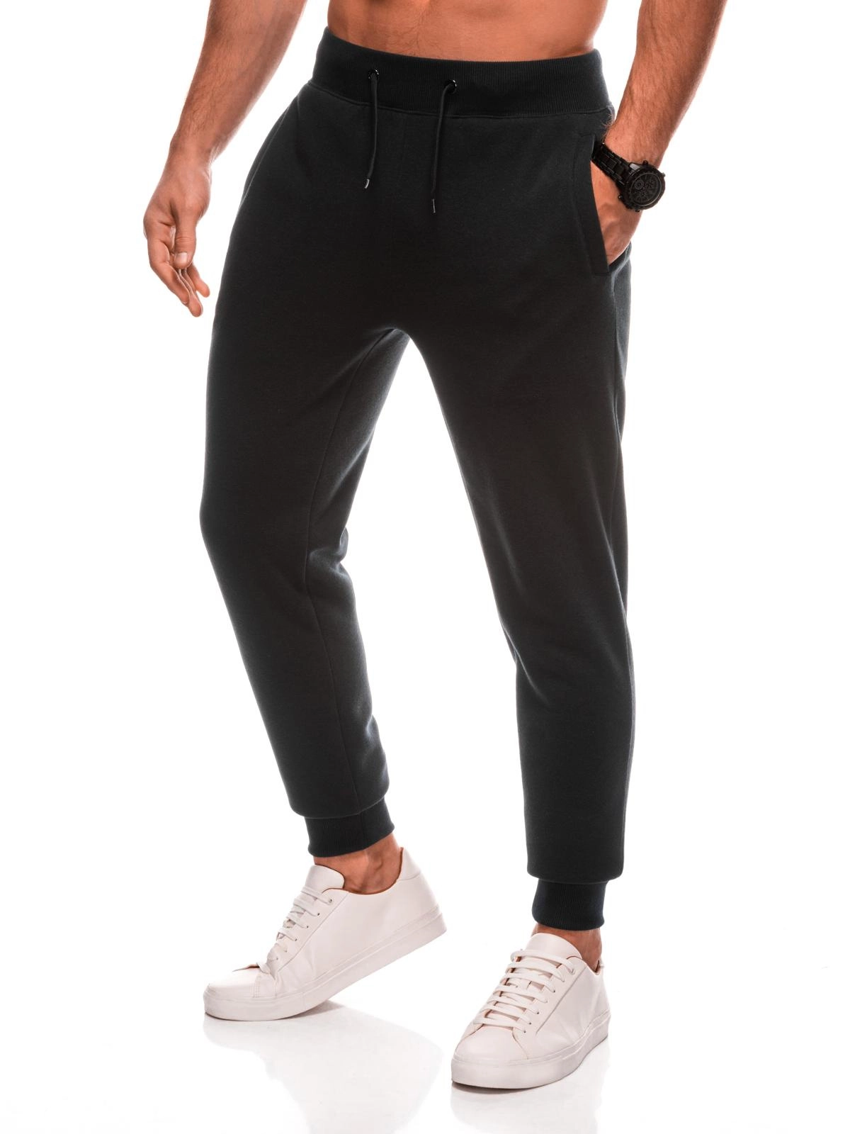 BASIC men’s uniform sweatpants joggers – black V6 EM-PABS-0108