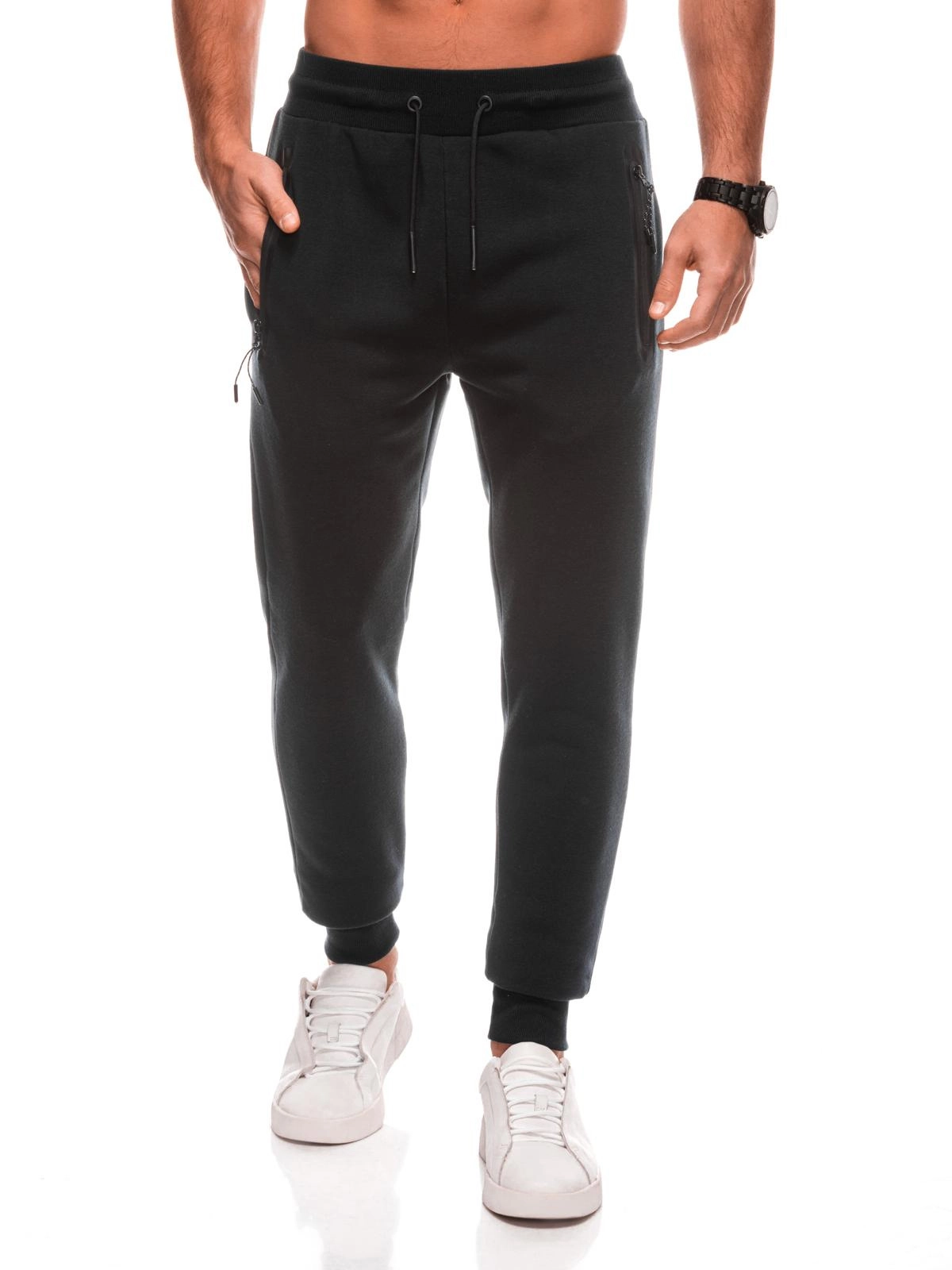 BASIC men’s uniform sweatpants joggers – black V6 EM-PABS-0108