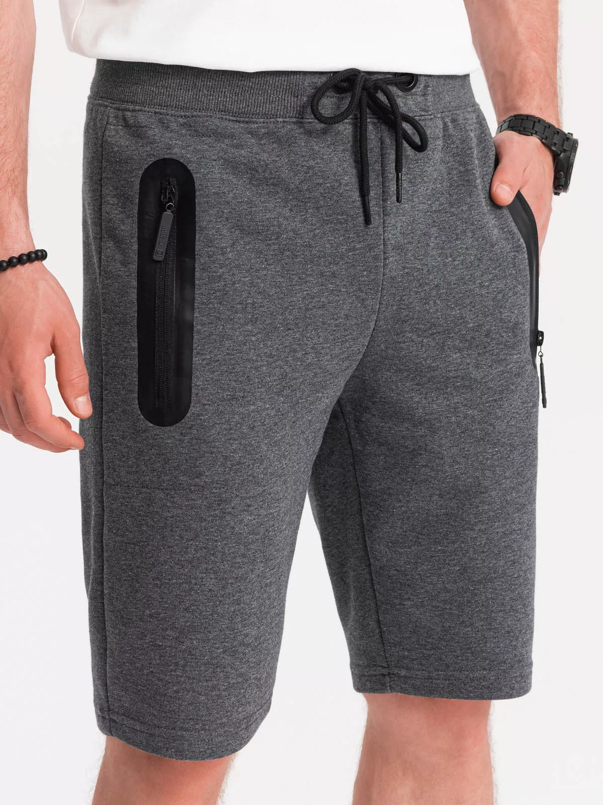 Men’s sweatshorts – grey melange V5 W239