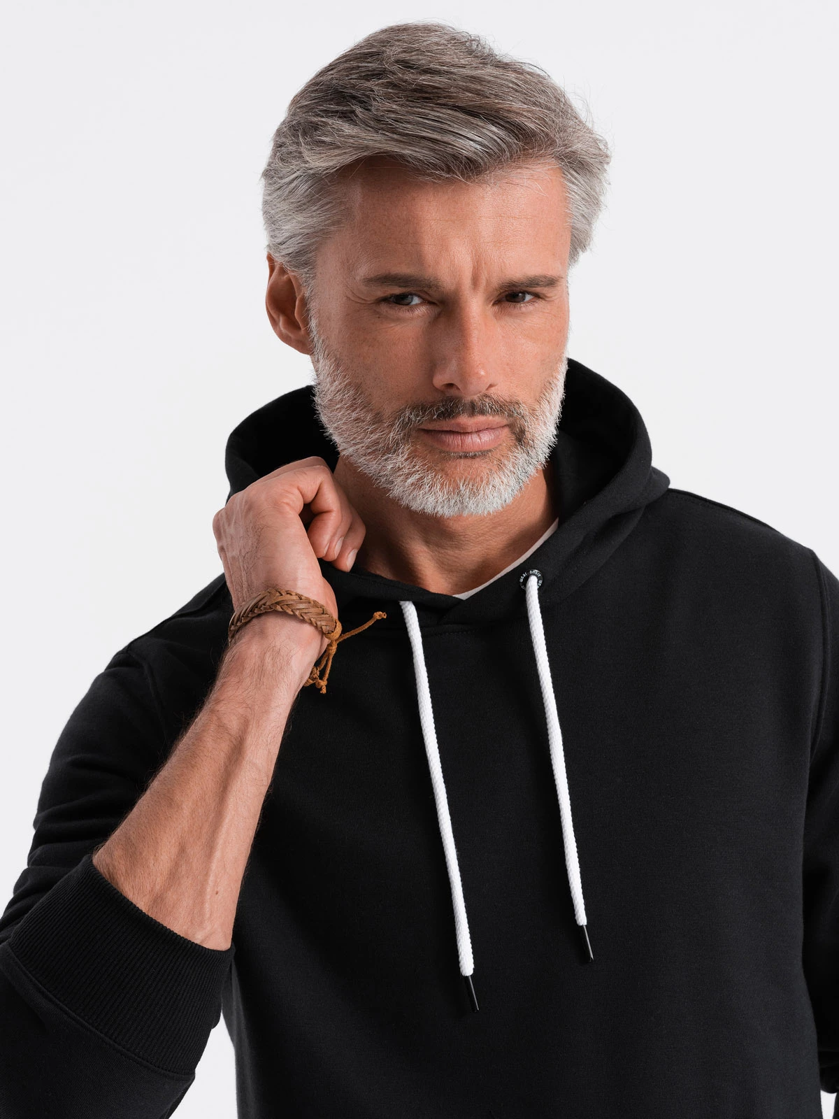 Men’s hooded sweatshirt – black V OM-SSBN-0120