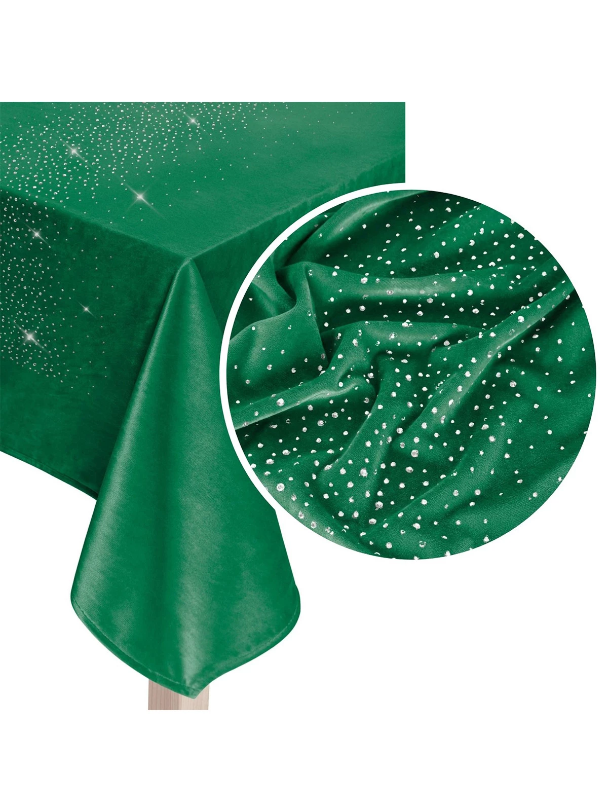 Velor tablecloth Shiny A558 – bottle green