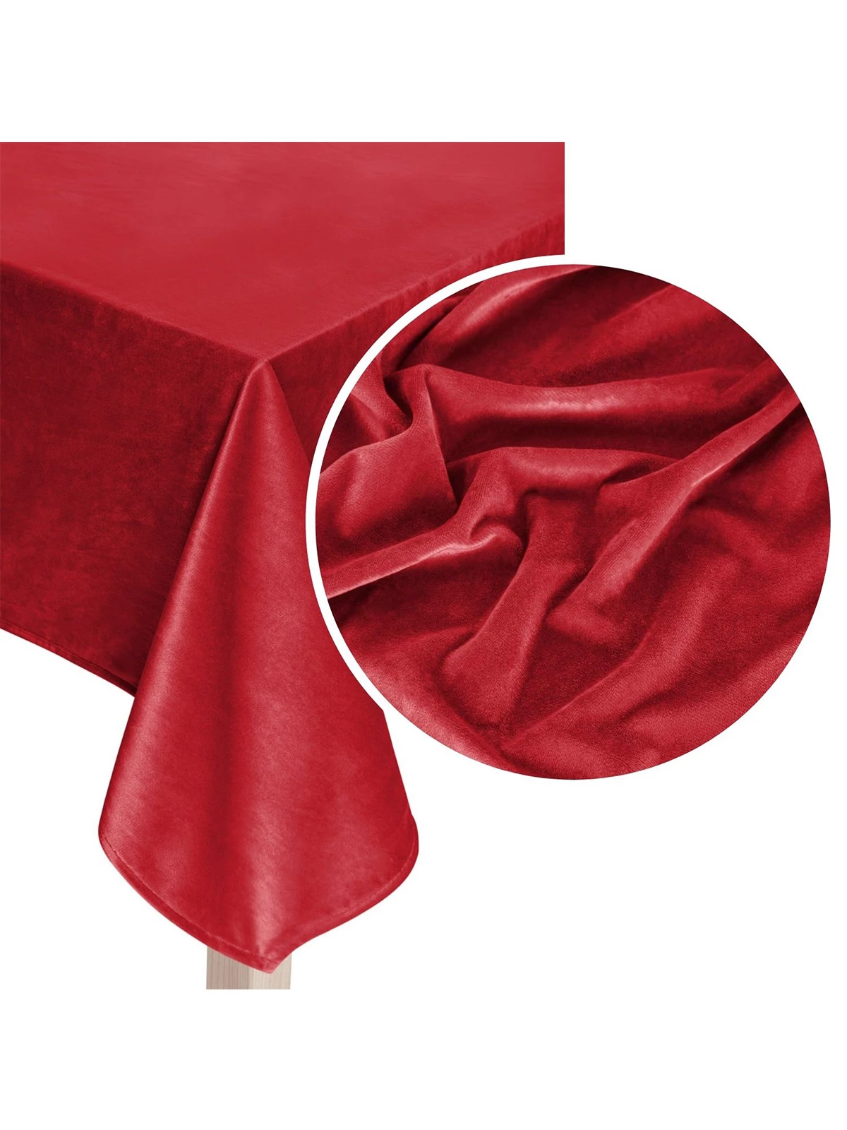 Velor tablecloth Soft A559 – red