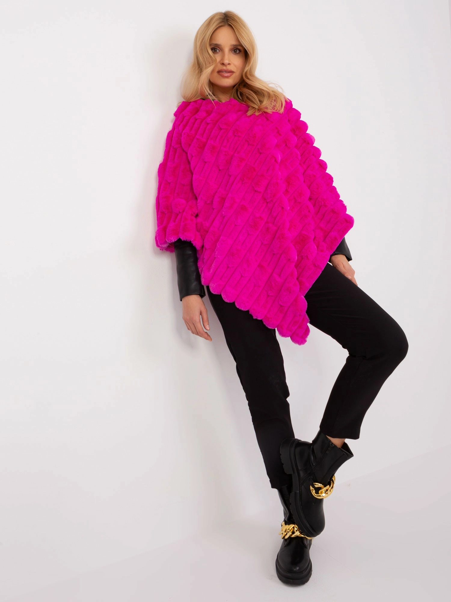 Poncho-AT-PN-2347.16-fuksjowy