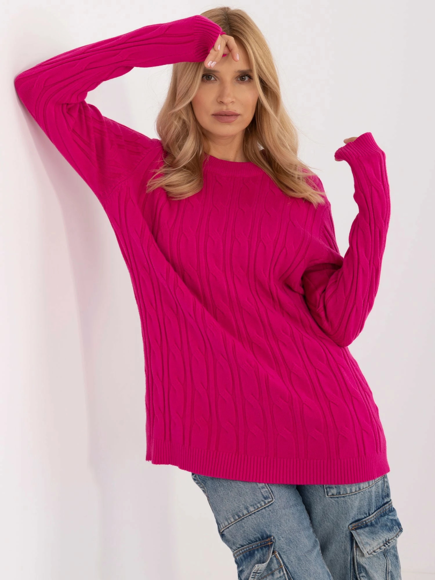 Sweter-AT-SW-2343.88-fuksjowy