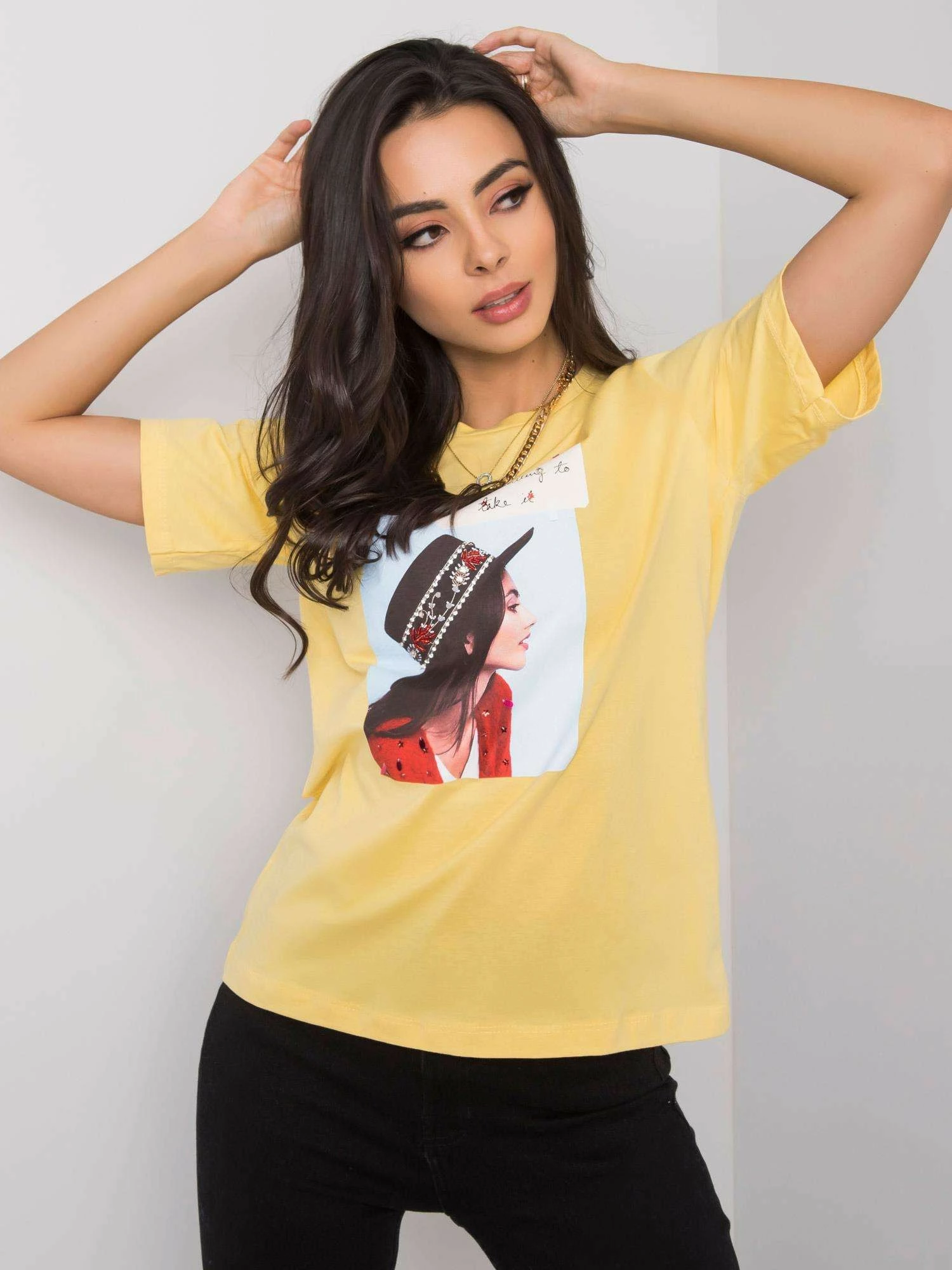 T-shirt-PM-TS-SS21TX64.32-żółty